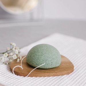 Burete De Fata Natural Din Konjac Cu Esenta De Ceai Verde