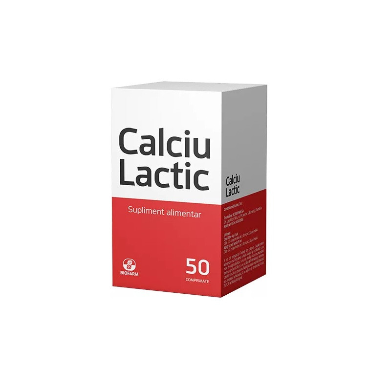 Biofarm Calciu Lactic 50 comprimate Biofarm Calciu Lactic 50 comprimate