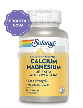 Calciu, Magneziu si Vitamina D 90 capsule Calciu, Magneziu si Vitamina D 90 capsule