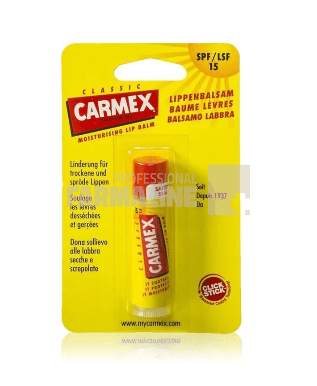Carmex Balsam reparator pentru buze uscate si crapate SPF15+ 4,25 g Carmex Balsam reparator pentru buze uscate si crapate SPF15+ 4,25 g
