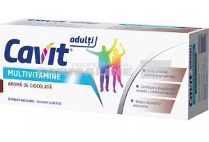Cavit Adulti Multivitamine cu aroma de ciocolata 20 tablete