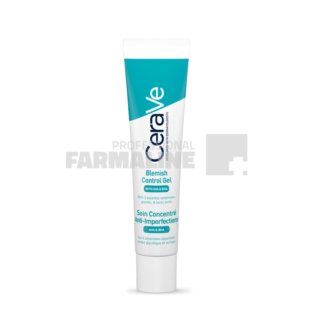 Cerave Gel anti-imperfectiuni cu AHA si BHA cu 3 ceramide esentiale 40 ml Cerave Gel anti-imperfectiuni cu AHA si BHA cu 3 ceramide esentiale 40 ml