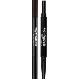 Creion pentru sprancene automatic Maybelline New York Brow Satin Duo, Black Brown