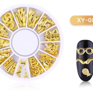 DISC 3D NAIL ART GOLD - 08