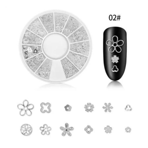 Disc 3D Nail Art Silver - 02