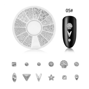 Disc 3D Nail Art Silver - 05
