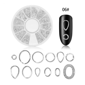 Disc 3D Nail Art Silver - 06