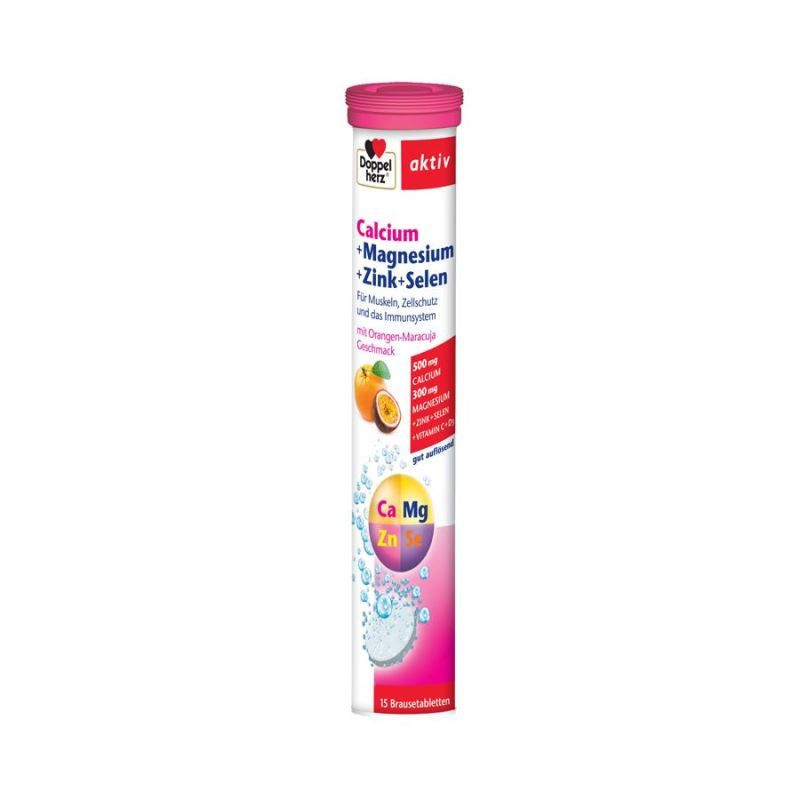 Doppelherz Aktiv Calciu + Magneziu + Zinc + Seleniu 15 Comprimate Efervescente Doppelherz Aktiv Calciu + Magneziu + Zinc + Seleniu 15 Comprimate Efervescente