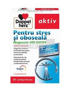 Doppelherz Aktiv Stres si oboseala Magneziu 400 Depot 30 comprimate