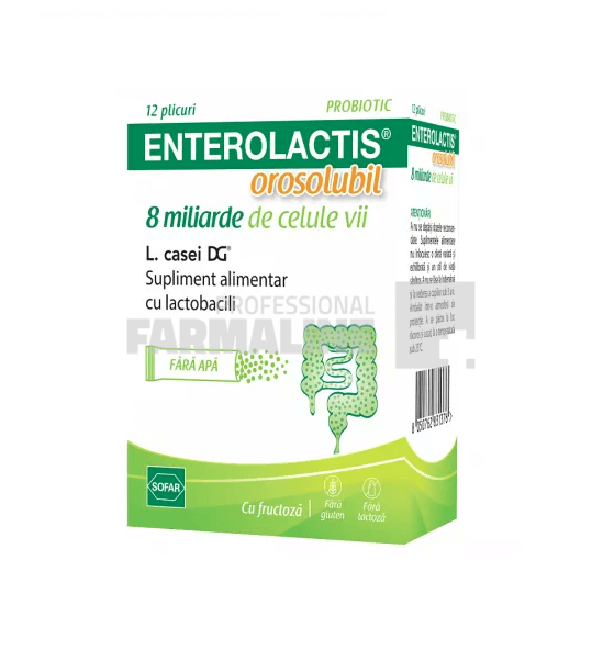 Enterolactis orosolubil 12 plicuri Enterolactis orosolubil 12 plicuri