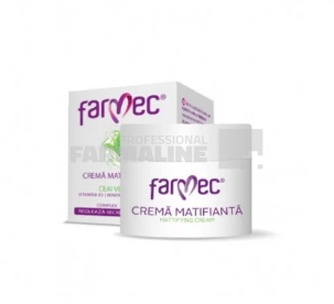 Farmec Crema matifianta cu extract de ceai verde 50 ml Farmec Crema matifianta cu extract de ceai verde 50 ml