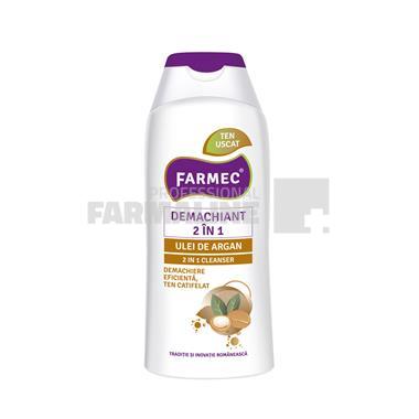 Farmec Demachiant 2 în 1 cu Ulei de Argan 200 ml Farmec Demachiant 2 în 1 cu Ulei de Argan 200 ml