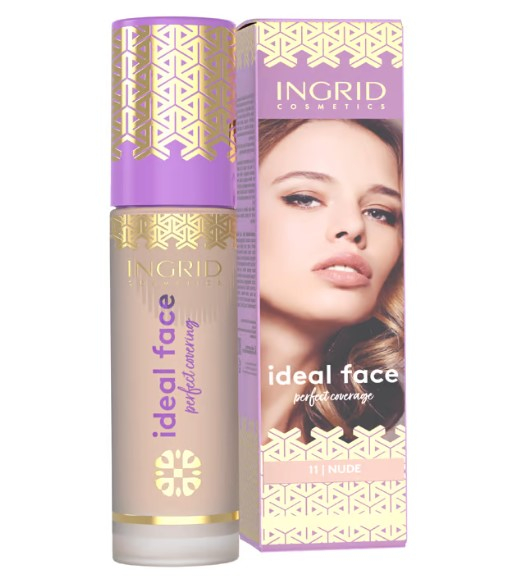Fond de ten Ingrid Cosmetics Ideal Face Perfect Coverage 11 Nude, 30 ml Fond de ten Ingrid Cosmetics Ideal Face Perfect Coverage 11 Nude, 30 ml