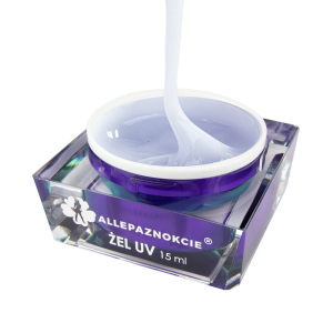 Gel UV Jelly Pearl White Glitter Allepaznokcie 30ml