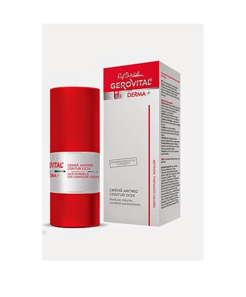 Gerovital H3 Derma+ Crema antirid contur ochi 15ml Gerovital H3 Derma+ Crema antirid contur ochi 15ml
