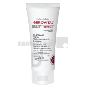 Gerovital H3 Derma+ Gel spalare fata pentru piele cu roseata si scuame 150ml