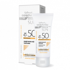 Gerovital H3 Derma+ Sun Crema fata anti-imbatranire SPF 50 tenta aurie 50ml