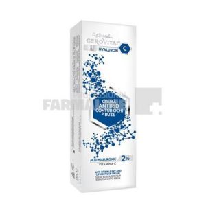 Gerovital HyaluronC Crema antirid contur ochi si buze cu acid hialuronic si vitamina C 15 ml