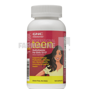 GNC Miletones Teen Multivitamine pentru fete 12-17 ani 120 comprimate