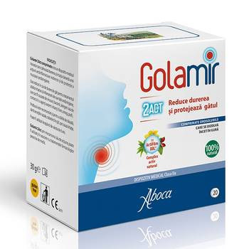 Golamir 2 Act Comprimate pentru gat orosolubile x 20 Aboca Golamir 2 Act Comprimate pentru gat orosolubile x 20 Aboca