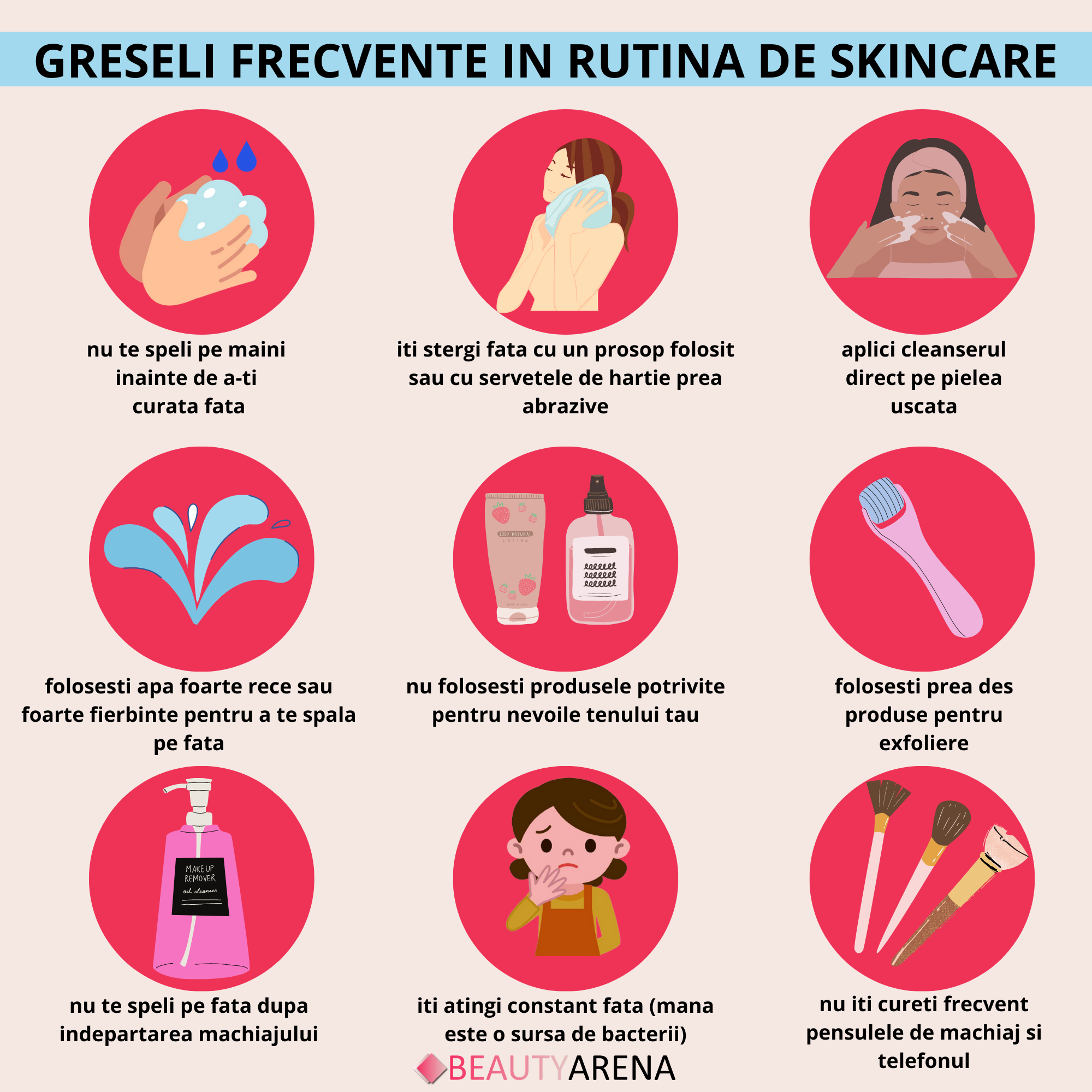Greșeli frecvente în rutina de îngrijire