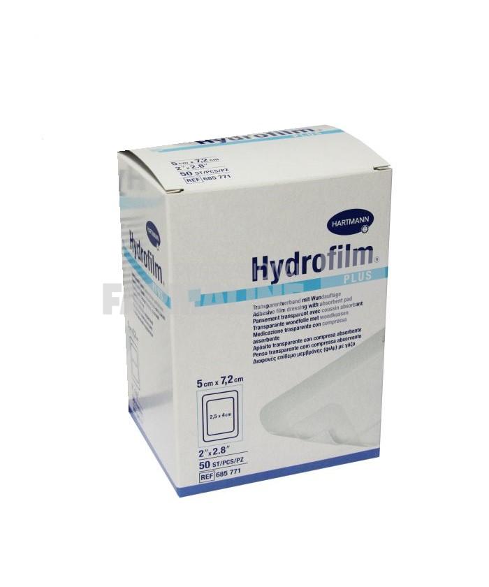 Hartmann Hydrofilm Plus Plasture transparent 5 cm x 7,2 cm 50 bucati Hartmann Hydrofilm Plus Plasture transparent 5 cm x 7,2 cm 50 bucati