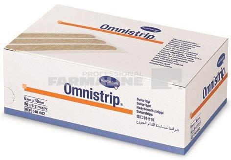Hartmann Omnistrip Plasture hipoalergenic pentru suturi 6 mm x 38 mm 6 bucati/plic x 50 Hartmann Omnistrip Plasture hipoalergenic pentru suturi 6 mm x 38 mm 6 bucati/plic x 50