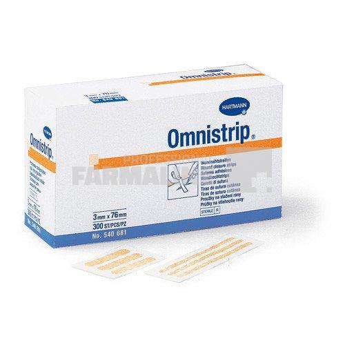 Hartmann Omnistrip bandelete sutura 3 mm x 76 mm 5 strip/plic 50 bucati Hartmann Omnistrip bandelete sutura 3 mm x 76 mm 5 strip/plic 50 bucati