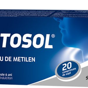 Biofarm Herbaflu Septosol cu albastru de metilen 20 comprimate de supt