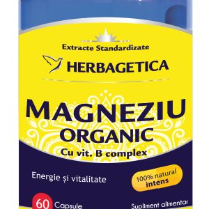 Herbagetica Magneziu Organic cu vit. B complex x 60 de capsule 1+1CU 50%REDUCERE