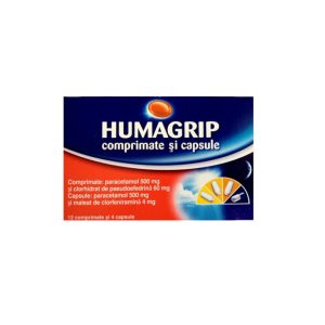 Humagrip Raceala şi Gripa x 16 comprimate