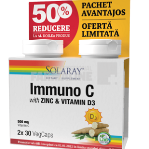 Immuno C cu Zinc & Vitamina D3 X 30 capsule oferta 1+1