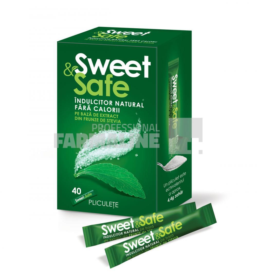 Sweet & Safe Indulcitor natural din stevie 40 bucati Sweet & Safe Indulcitor natural din stevie 40 bucati