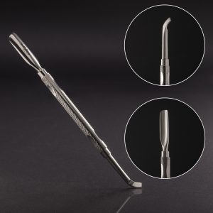 Instrument manichiura profesional NailsUp cu doua capete, Inox, 14cm, Top Line MC706
