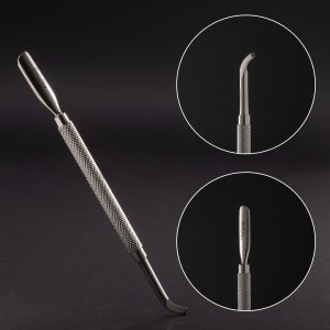 Instrument manichiura profesional NailsUp cu doua capete, Inox, 14cm, MC707