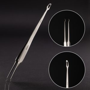 Instrument Pentru Puncte Negre Cu Doua Capete Profesional, BC801 Inox 17cm