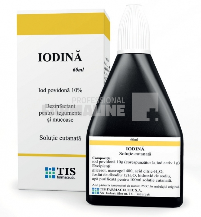 Iodina solutie cutanata 60 ml Iodina solutie cutanata 60 ml
