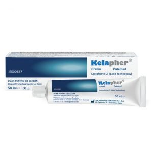 Kelapher crema tratament pentru echimoze,hematoame cu nano-lactoferina 15% 50 ml Solartium