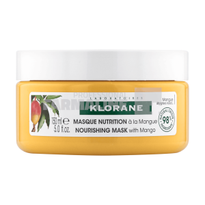Klorane Masca Nutritiva cu unt de mango pentru par uscat 150 ml