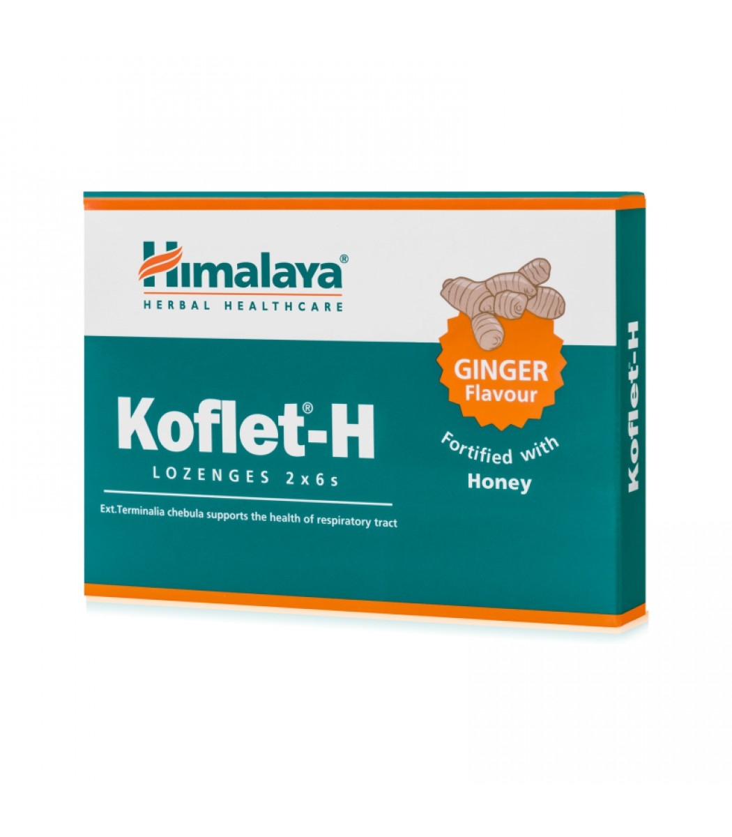 Koflet-H ghimbir, 12 comprimate de supt, Himalaya Koflet-H ghimbir, 12 comprimate de supt, Himalaya
