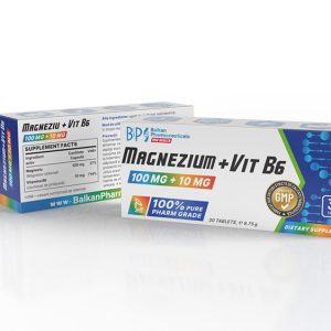 Magneziu 100 mg + Vitamina B6 10 mg 30 comprimate Balkan Pharmaceuticals