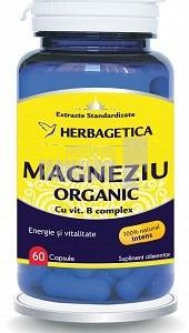 Magneziu Organic cu Vitamina B complex 60 capsule