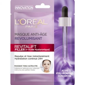 Masca Servetel pentru Ten cu Acid Hialuronic Concentrat, Efect Antirid, L Oreal Paris Revitalift Filler