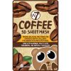 Masca cu Cafea, Colagen si Acid Hialuronic, W7 Coffee 3D Sheet Mask, 18 g