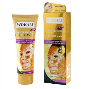 Masca de fata cu Caviar, Particule de Aur 24K si Colagen, Efect Intinerire si Anti Sebum, Wokali Gold Caviar Whitening, 130 ml
