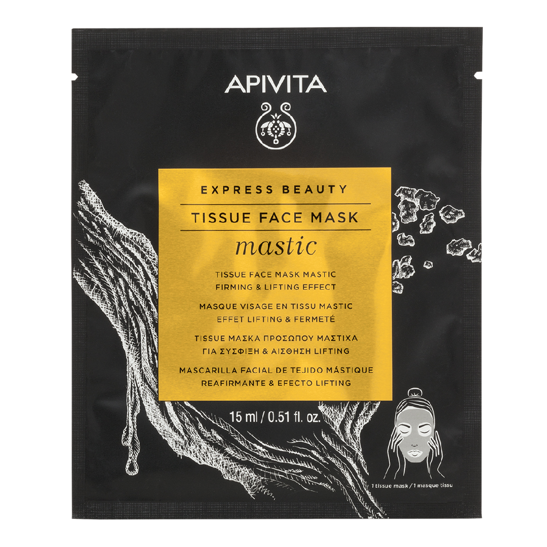 Masca servetel Mastic Lifting Express, 15 ml, Apivita Masca servetel Mastic Lifting Express, 15 ml, Apivita