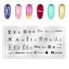 Matrita Metalica Nail Art, Diferite Logouri, XY-58 Matrita Metalica Nail Art, Diferite Logouri, XY-58