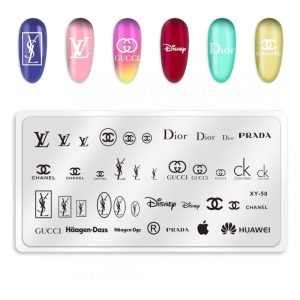 Matrita Metalica Nail Art, Diferite Logouri, XY-58