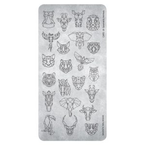 Matrita unghii metalica, Geometric Animale 20