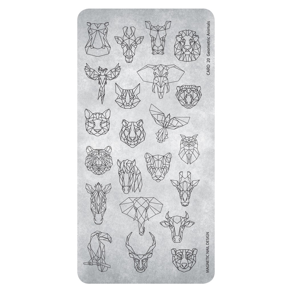 Matrita unghii metalica, Geometric Animale 20 Matrita unghii metalica, Geometric Animale 20